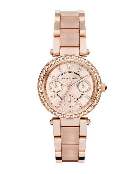 michael kors ladies watch parker mini|Michael Kors parker chronograph watch.